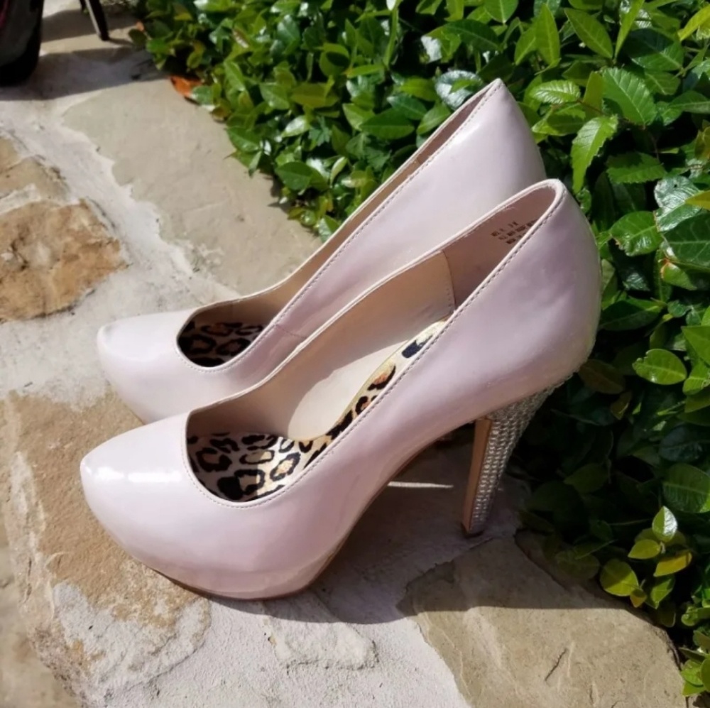 Blush Patent Leather Platform Heels